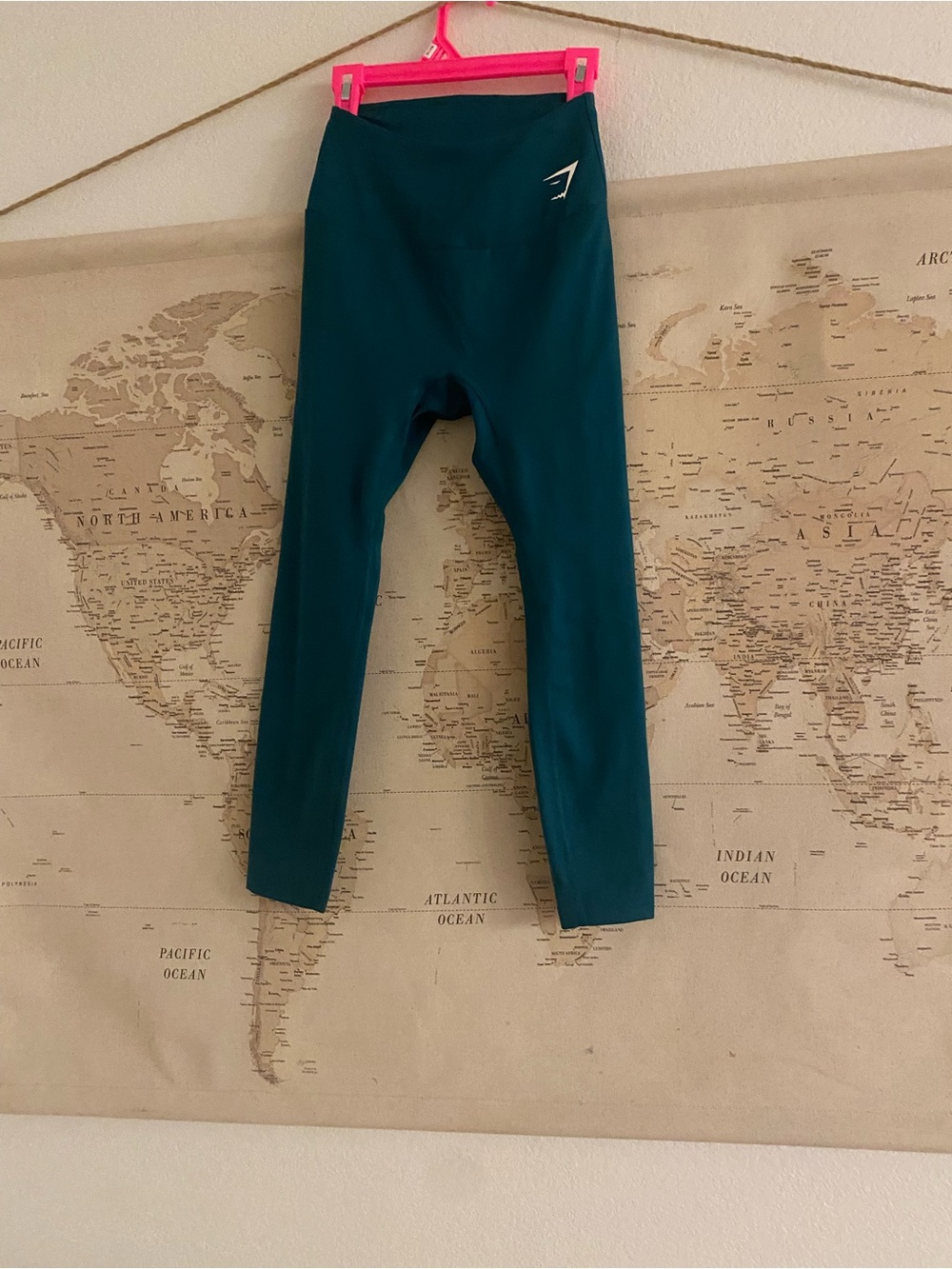 Gymshark womens Teal-Green High-Rise Leggings